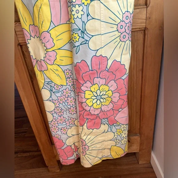 One of a kind hand sewn Revice Hollywood Heartthrob floral jumpsuit w/<3 cutout